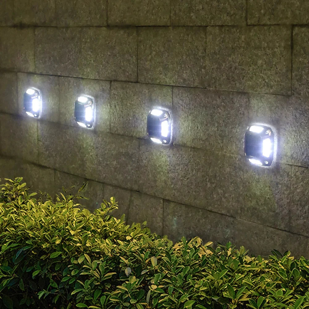 1PCS 8 LEDs Solar Ground Light Solar Light Waterproof Warm Light Solar Garden Lamp Outdoor Courtyards Driveway Marker Light