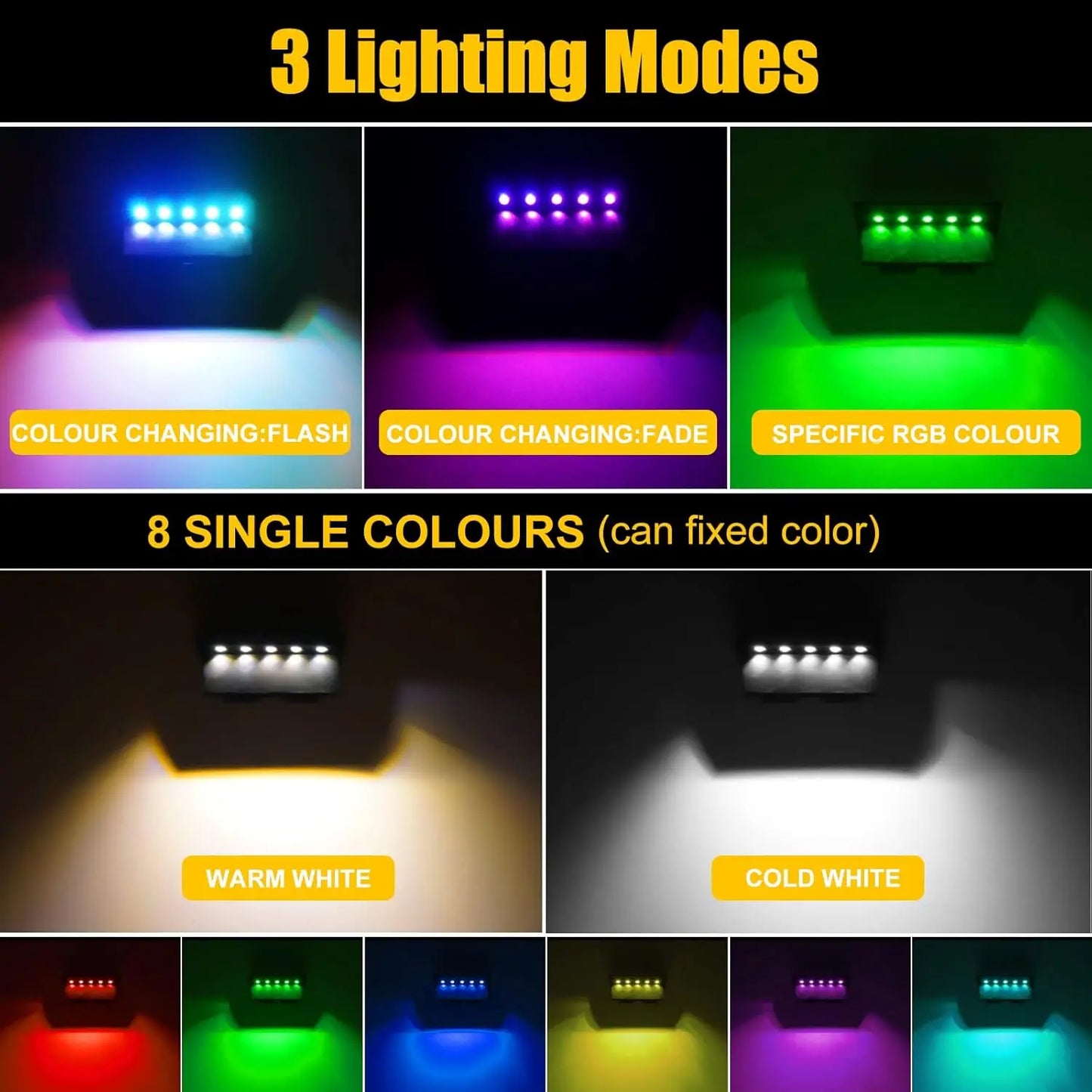 4pcs Solar Deck Lights Outdoor Stairs Fence Yard Patio Step Lamp Waterproof Led RGB Garden Terrace Guardrail Pathway Solar Light