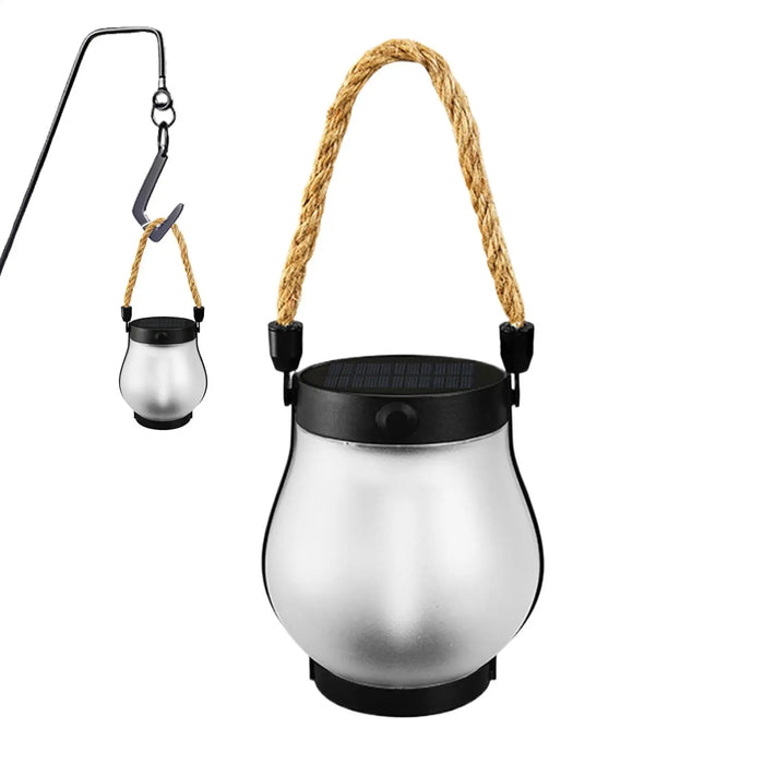 Camping Tent lamp Solar Flame Lights Solar Powered LED Light Waterproof 2 Modes Adjustable Tent Lantern Yard Decor Lamp For Camp