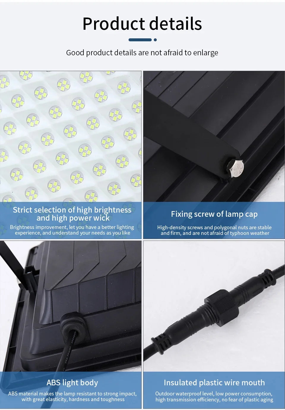 Solar Flood Lights Outdoor Waterproof LED Floodlight Super Bright Solar Lamp Panels LED Reflector Wall Garden Street Flood Light