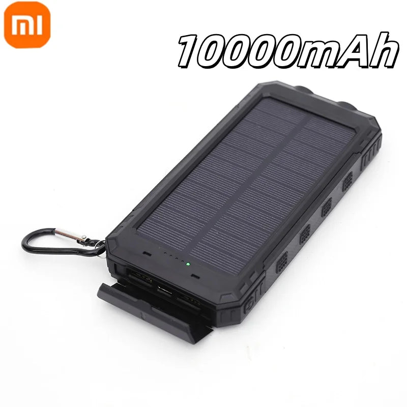Xiaomi Solar Power Bank 50000mAh Portable Charging Poverbank External Battery Charger Strong Light LDE Light for iphone Huawei