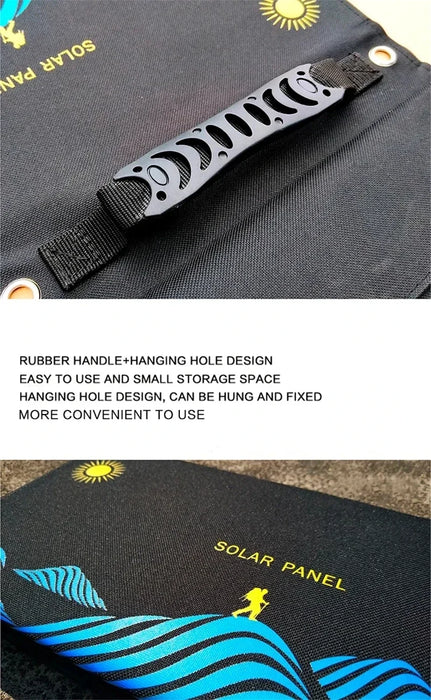 120W Solar Panel Folding Bag USB+DC Output Solar Charger Portable Foldable Solar Charging Device Outdoor Portable Power Supply