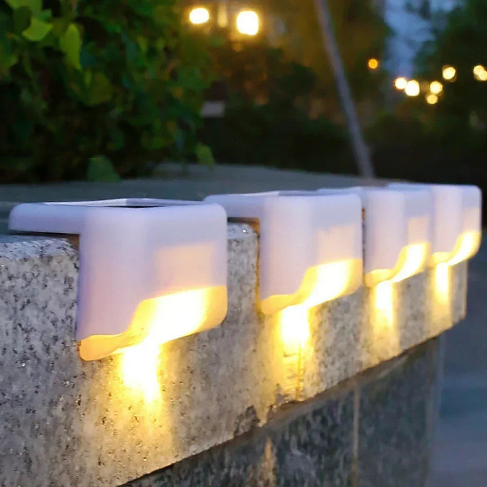 1~24PCs Solar Deck Lights Outdoor Waterproof LED Garden Step Light Stair Decorative Fence Lighting Patio Stairs Railing Pathway