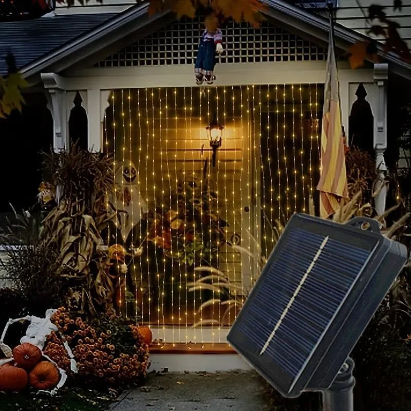 Lights Decoration Solar Curtain Lights Outdoo Fairy Lights String Lights LED Lights Christmas Wedding Party Decor 2025 New Year