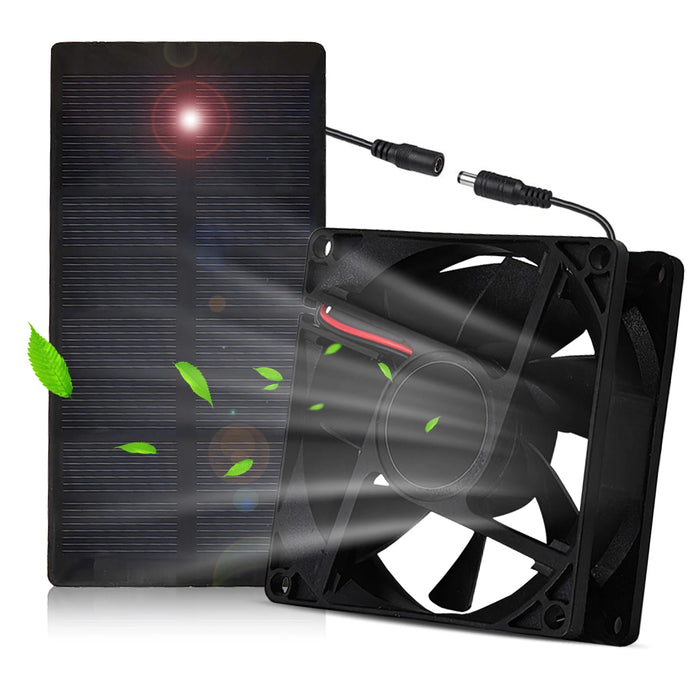 Solar Powered Fan for Outdoor Campin Small Solar Fan with Solar Panel Fan Kit 3000 RPM IP65 Waterproof - Versatile for Homes RVs