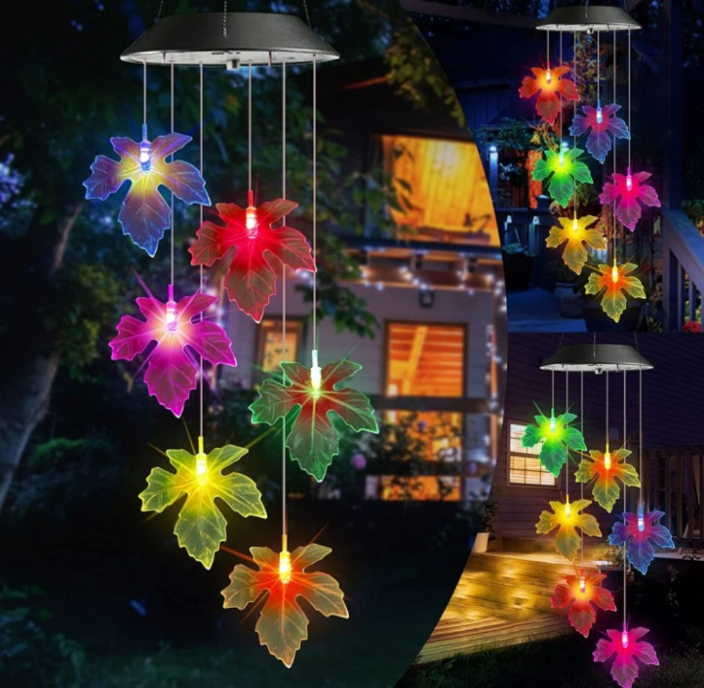 Solar Light Butterfly Windchime Light Rechargeable Christmas All Hallows' Day Party Atmosphere Landscape Balcony Decoration Lamp