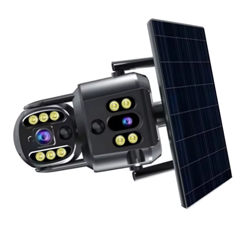 AAAEL-Solar Camera Surveillance Device Dual-Lens 4G Outdoor Monitoring Equipment Version Compact Camera