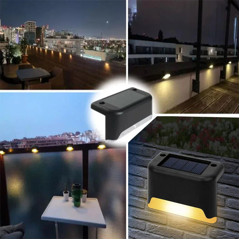 1~20PCS Solar Deck Light Outdoor IP65 Waterproof Solar Power Garden Lamps for Railing Stairs Step Fence Yard Patio Pathway