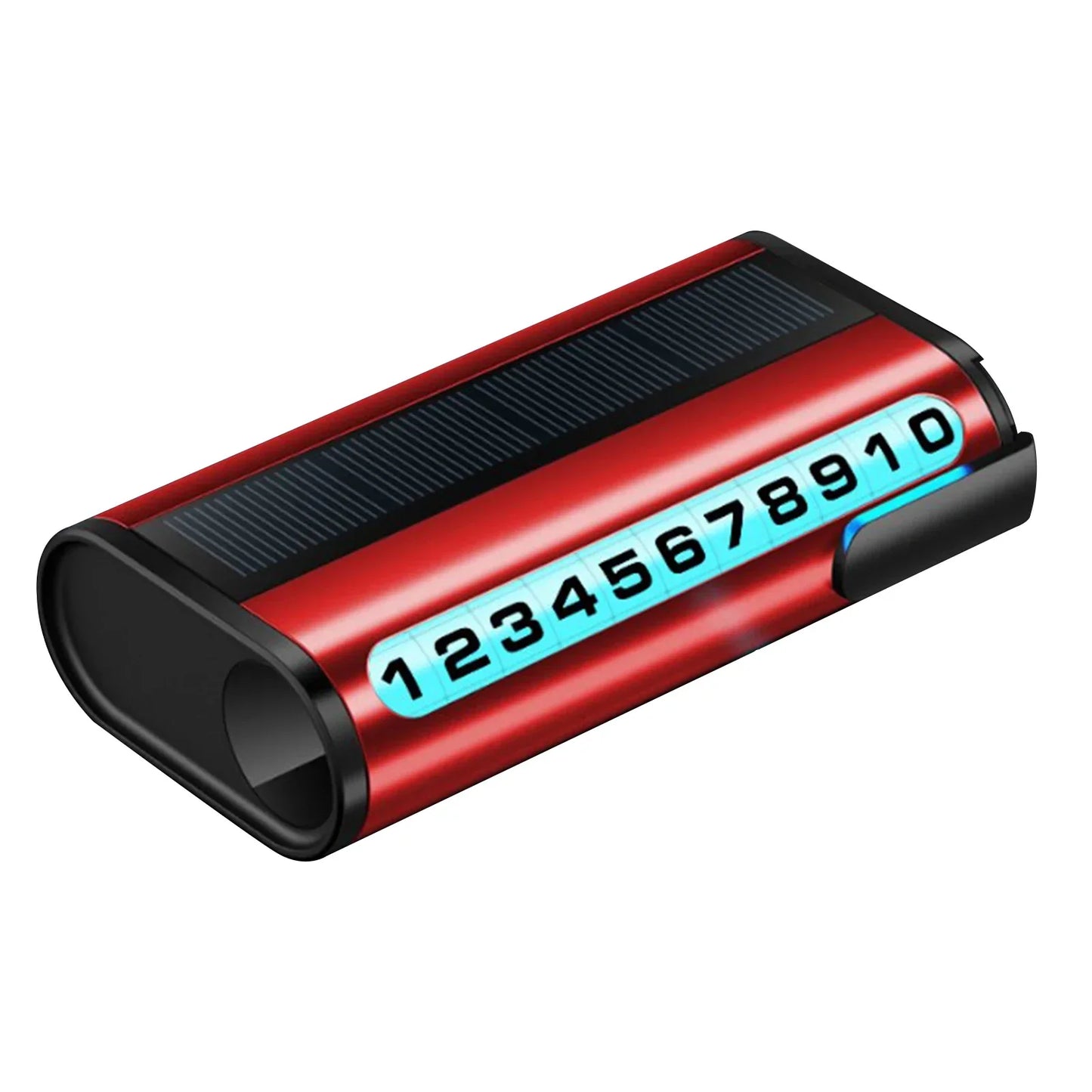 Solar Charging Car Parking Number Plate Luminous Auto Parking Card Temporary Stop Phone Number Card for Car Decoration Accessory