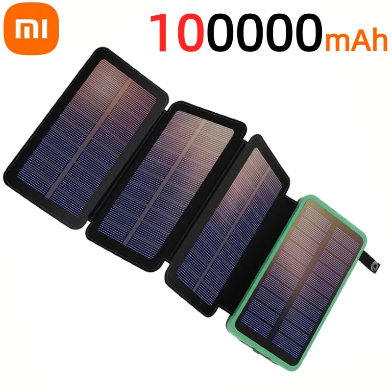 Xiaomi Solar Power Bank 200000mAh Large Capacity Super Fast Charging Foldable Outdoor Portable Powerbank for iPhone Huawei