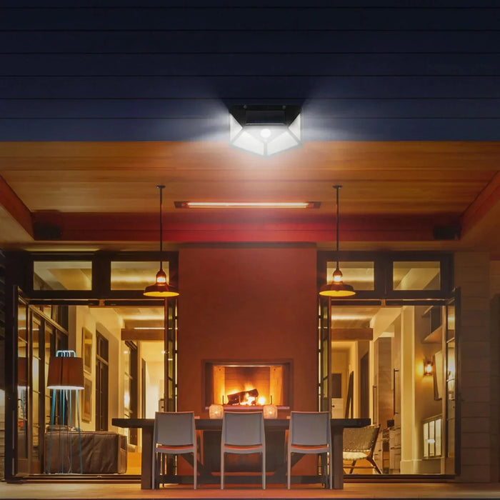 Solar Wall Lamp Outdoor 100LED Lampwaterproof Motion Sensor Solar Powered Sunlight Street Lamp Garden Railing Decorative Lamp