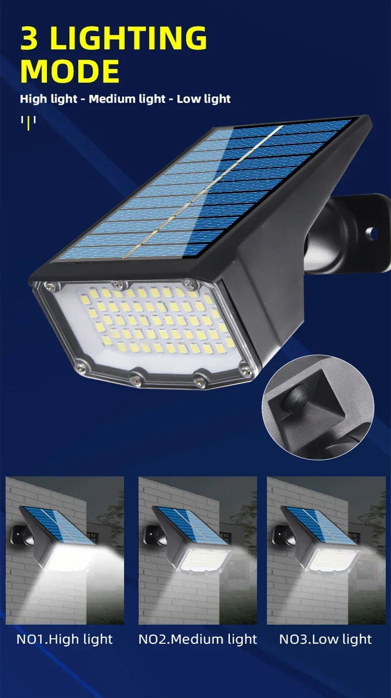 2/4Pcs Solar Powered 53LED Lamp Adjustable Solar Spotlight In-Ground IP65 Waterproof Landscape Wall Light Outdoor Lighting