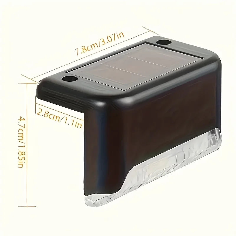 Solar Outdoor Step Light Outdoor LED Solar Light For Stairs Steps Fences Terraces Yards Railings Garden Backyards Outside Paths