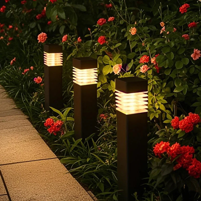 Solar LED Pathway Lights Outdoor Waterproof Garden Decor Lamp For Patio Lawn Balcony Walkway Solar Lantern