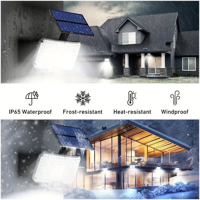Solar Lights for Outside, Solar Light Outdoor with Motion Sensor Waterproof Wall Lamp for Yard Garage Solar Flood Security Light