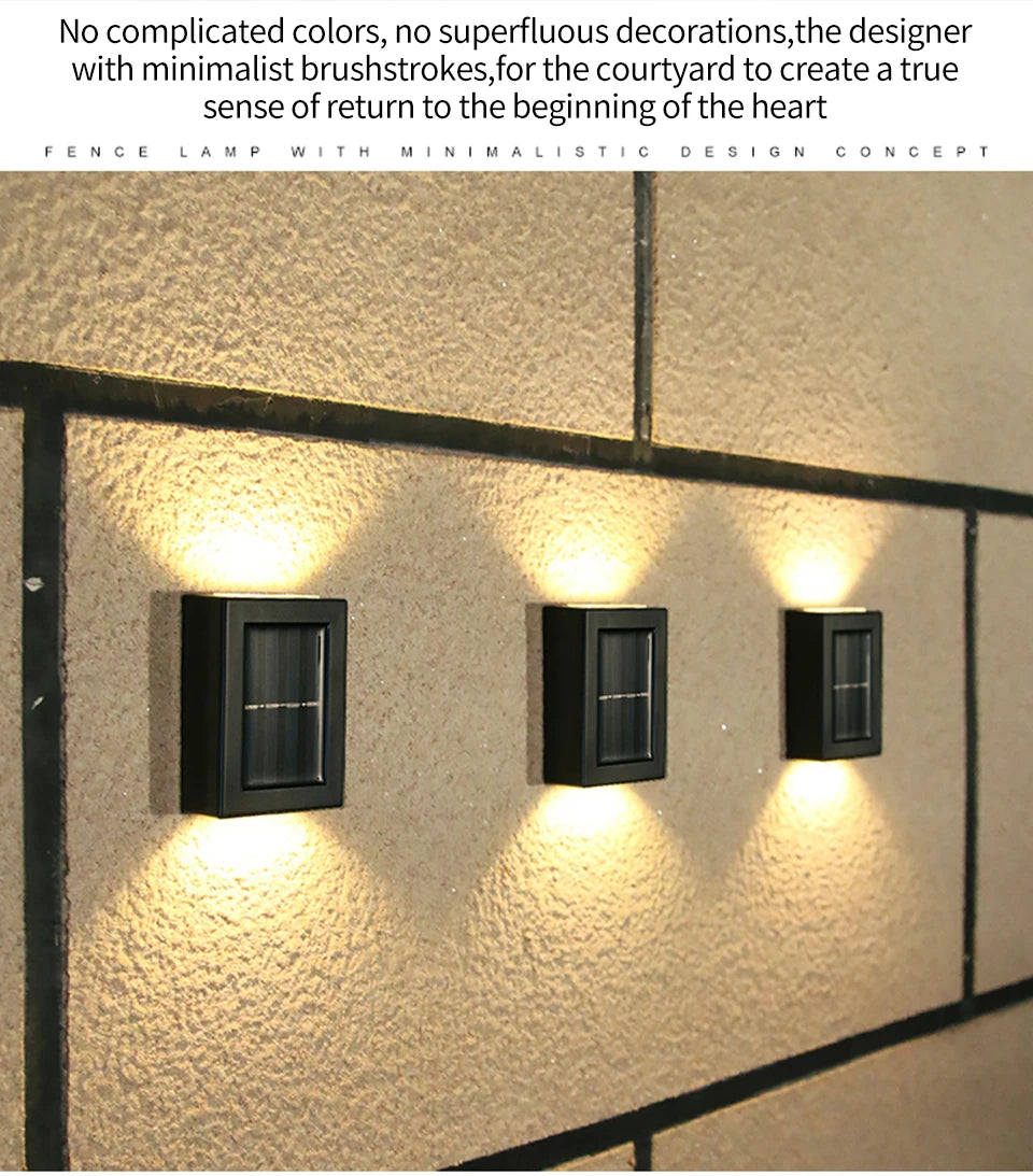 Solar Outdoor Street Light Wall Light Up Down Spotlight Solar Powered Waterproof Solar Light Garden Patio Decoration