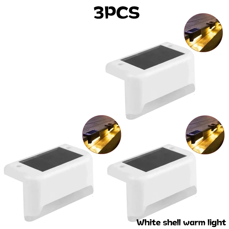 1-10PCS Solar Deck Lights Outdoor Step Lights Waterproof Led Solar Lights for Railing Stairs Step Fence Yard Patio and Pathway