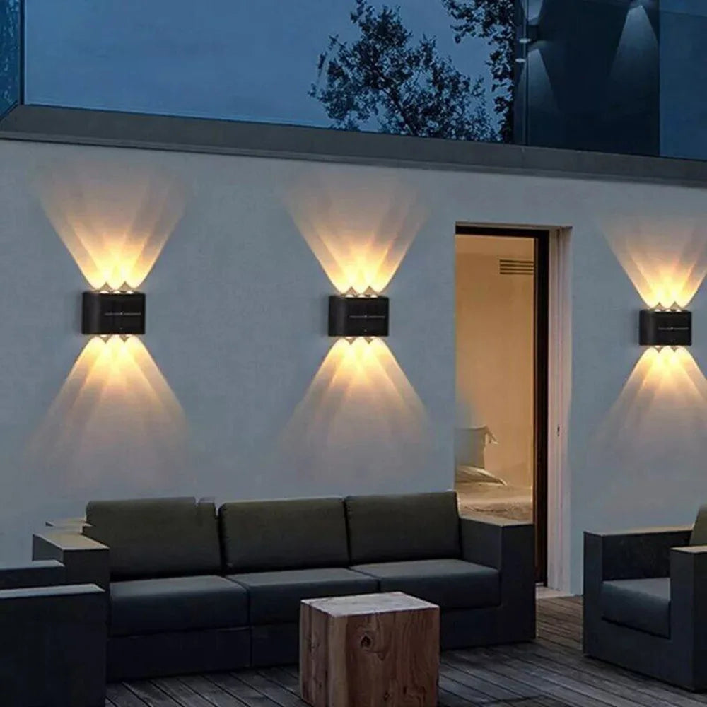 Solar Wall Light Outdoor Waterproof Solar Led Lights Up and Down Luminous Lamp for Garden Yard Street Landscape Balcony Decor