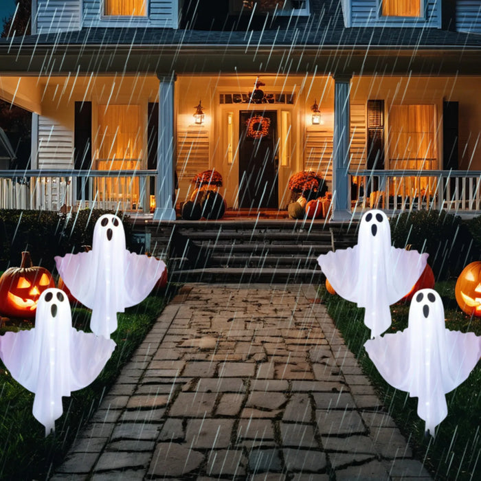 6pcs Halloween Solar Lights Outdoor Decoration, Floating Scary Decoration, Waterproof Solar Halloween Outdoor Lights, Party Gift