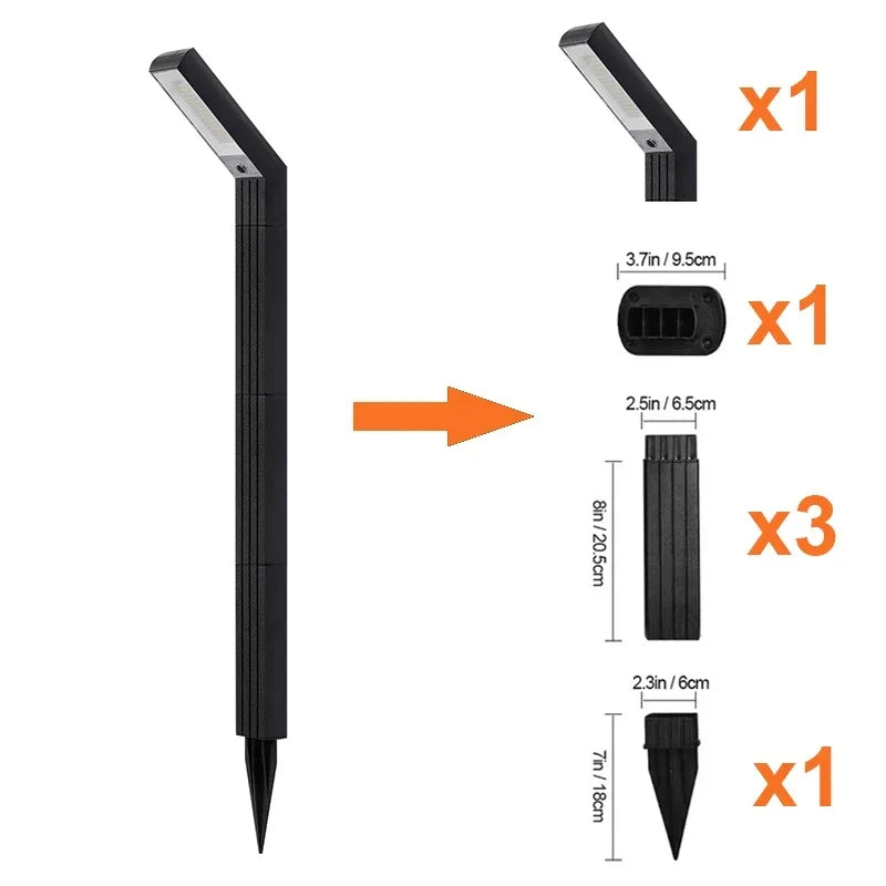 Solar LED Pathway Lights RGB or 3 Colors Solar Outdoor Lights IP65 Waterproof Garden Lamp for Outside Landscape Path Yard