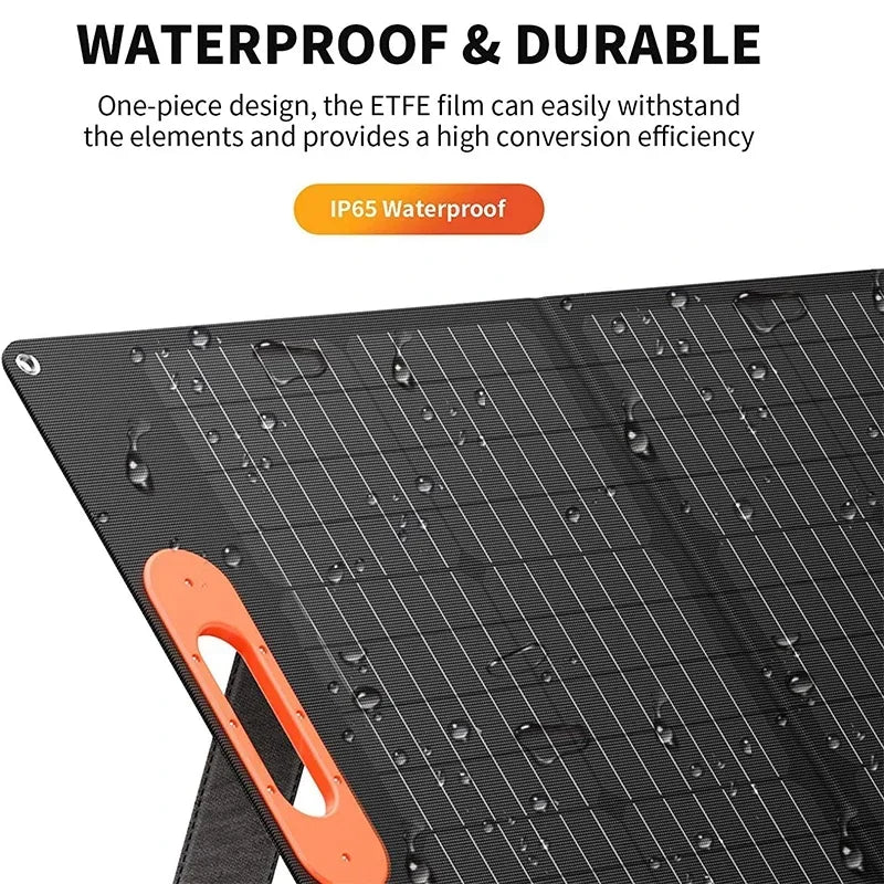 100W Portable Folding Solar Panel IP65 Waterproof Foldable Solar Panel Power Backup, Solar Charger for Power Station RV Camping