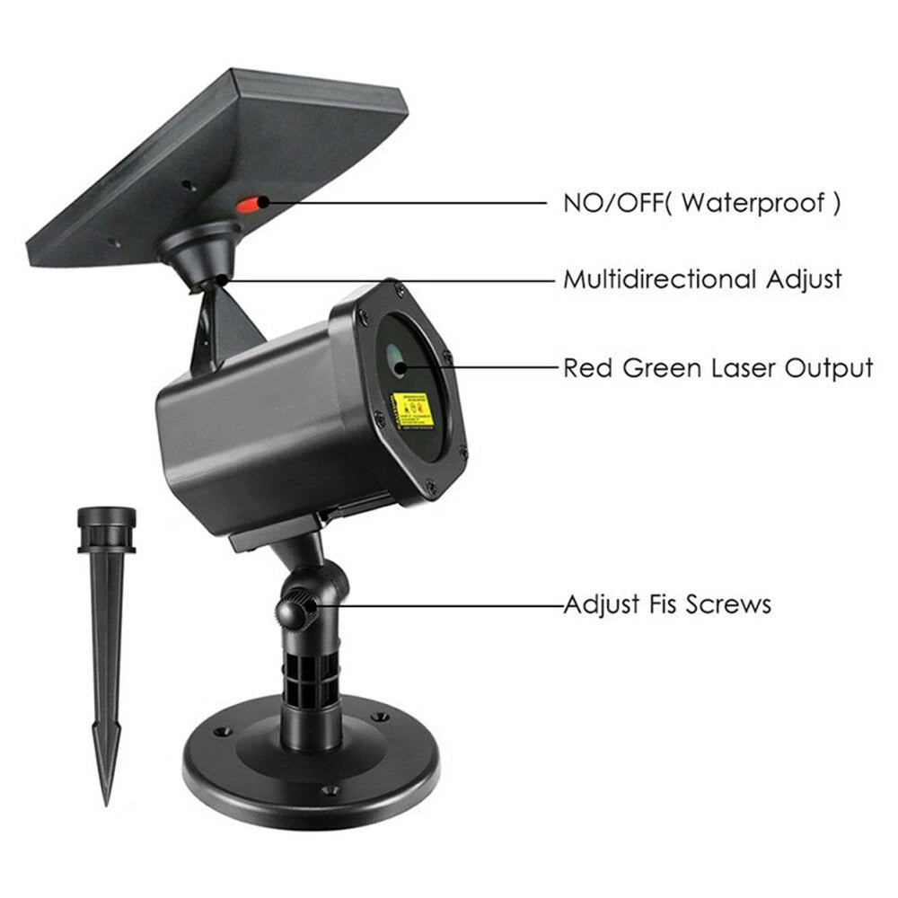 Solar Christmas Projection Light Outdoor Waterproof Lawn Light Dynamic Christmas Solar Powered LED Starry Star Projection Lamps