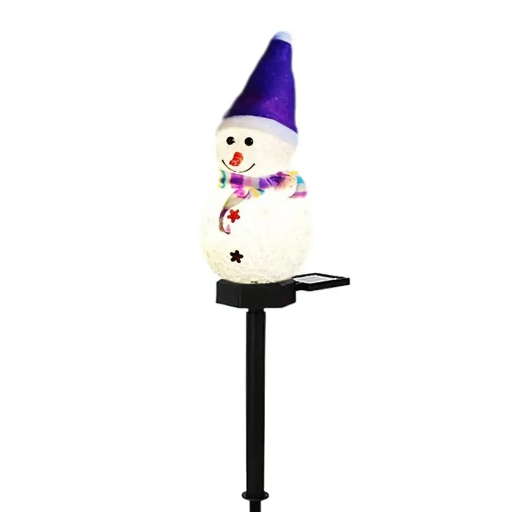 Snowman Stake Lights Solar Powered Snowman Lights Waterproof Solar Christmas Decorations Outdoor Solar Energy For Christmas