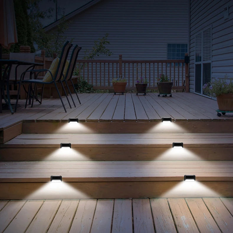 Solar Path Light,Outdoor Fence Light,Waterproof Yard Step Light,Easy-Install Garden Decor Lamp,Patio,Balcony,Fence,Yard,Outdoor
