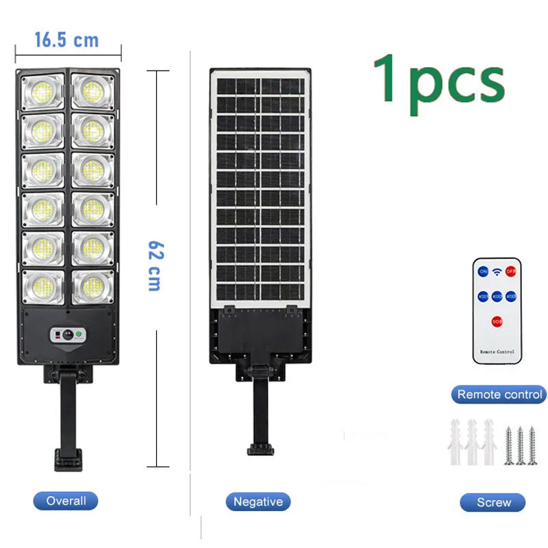Powerful Solar Lights Outdoor Super Bright Solar Street Light 720 LED Solar Wall Lamp Solar Spotlight for Garage Garden Yard