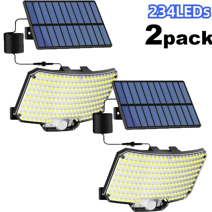 Solar Lights Outdoor with Lights Reflector and 3 Lighting Modes Solar Motion Sensor Wall Lights IP65 Waterproof for Garden Yard