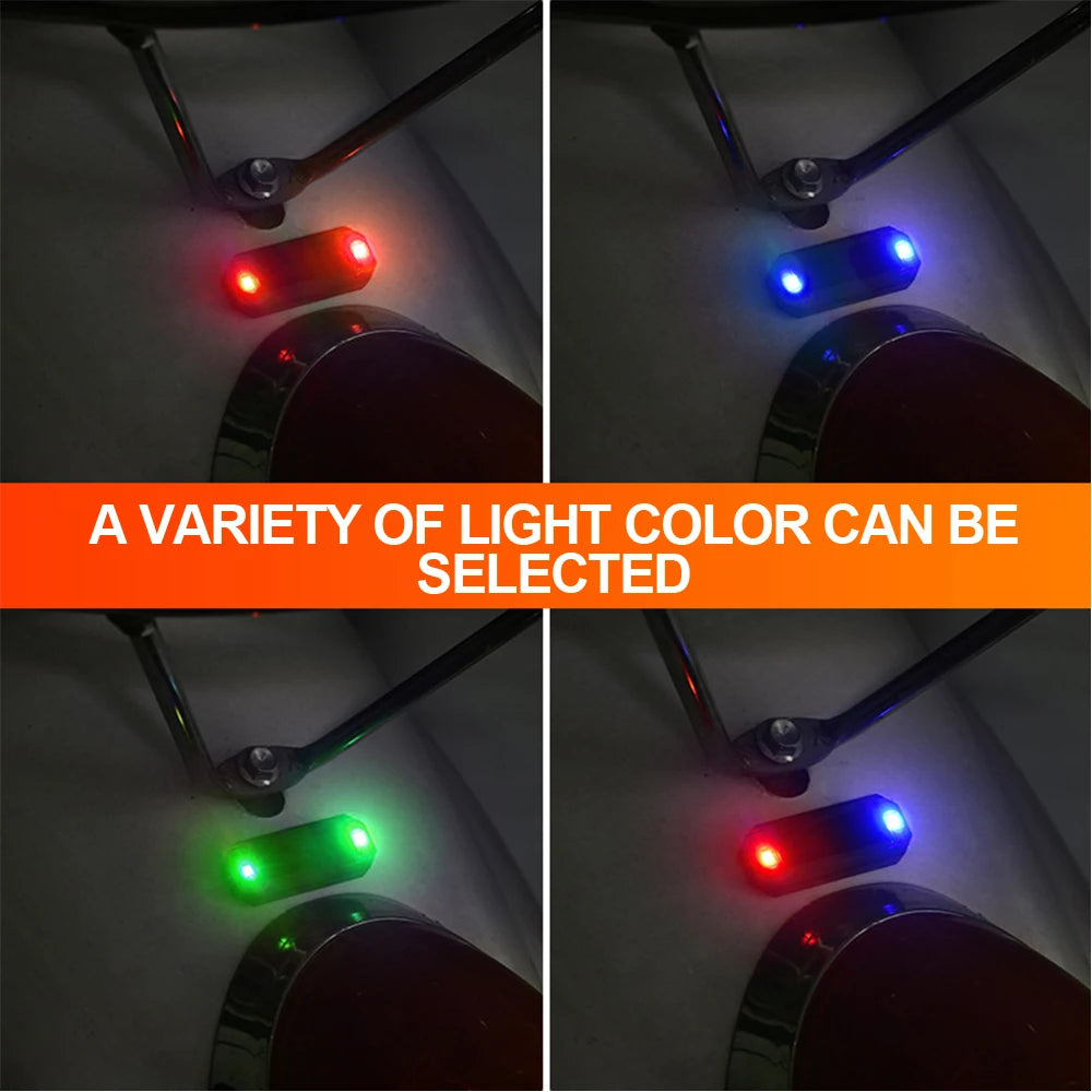 2Pcs Car Solar Warning Light Wireless Anti-Theft Alarm Light Anti-Rear Collision Smart Flash