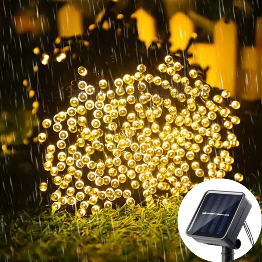Solar String Light Fairy Outdoor Garden Waterproof Lamp Christmas Garland Xmas Holiday Party Home Halloween Decoration