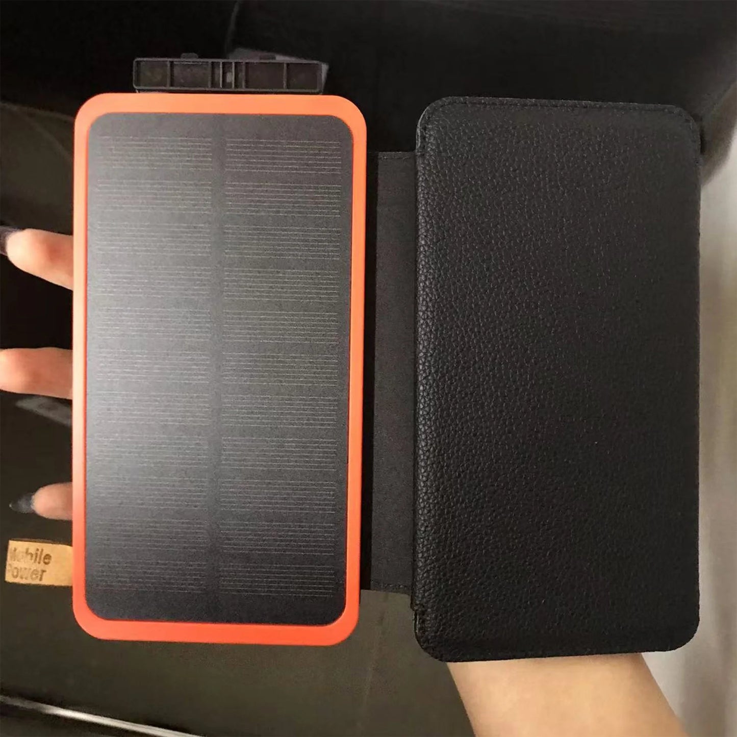 30000mAh Solar Power Bank Flip Panel Large Capacity iOS/Android USB fast charge dual charging solar/Type-C portable for camping