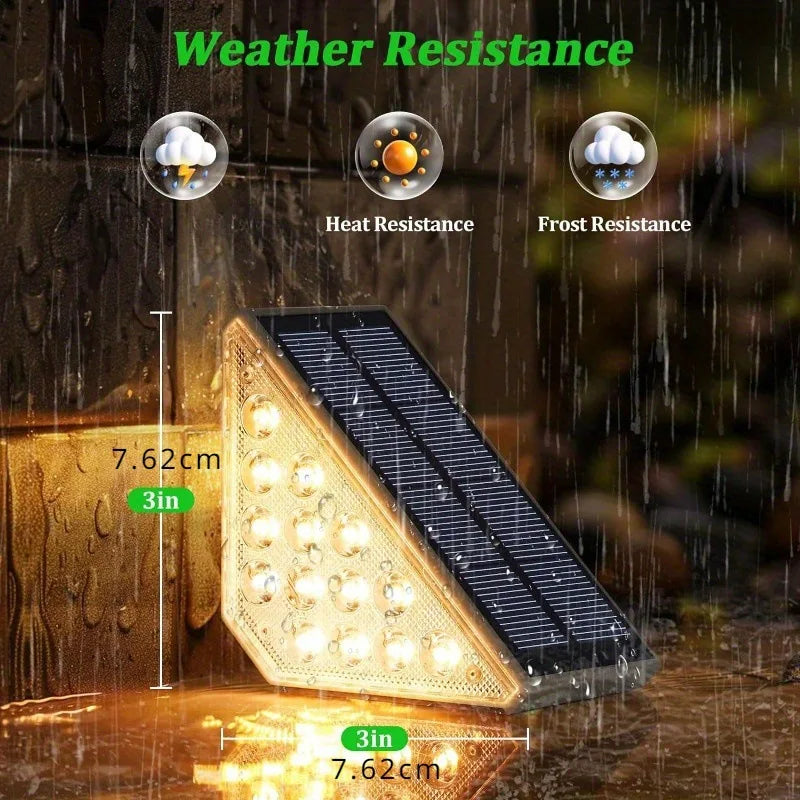 Solar Step Lights for Outside,1-4pack Solar Stair Lights Outdoor Waterproof IP65,Outdoor Deck Step Lights,Solar Lights for Stair