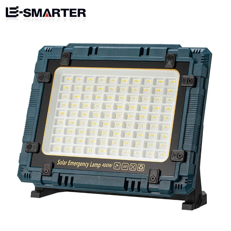 Rechargeable Solar Flood Light Outdoor Portable LED Reflector Spotlight IP66 Waterproof Camping Work Light Floodlight