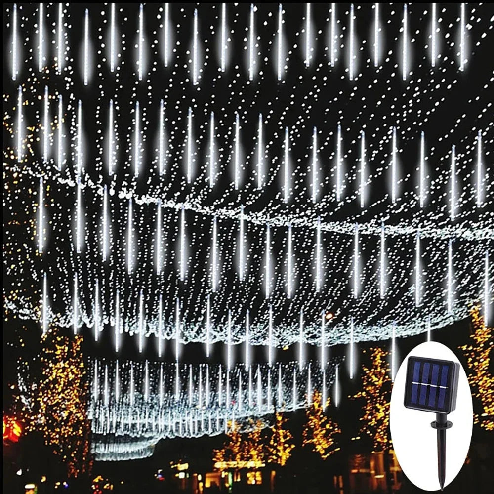 30/50cm Solar LED Meteor Shower Light Holiday String Light Waterproof Fairy Garden Decor Outdoor Led Street Garland Christmas