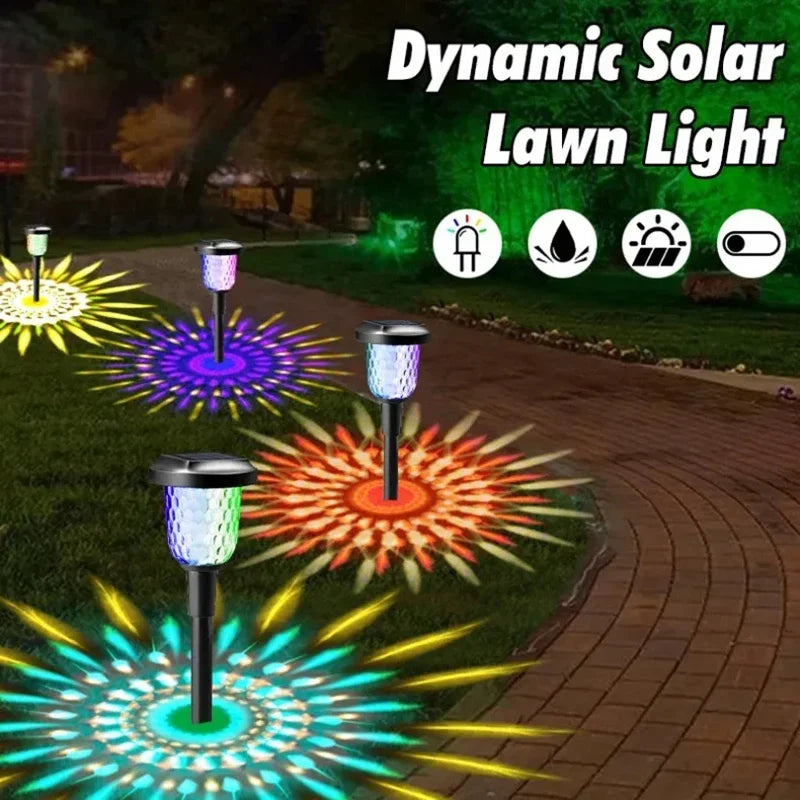 Solar Outdoor Lights New Garden Lamps Powered Waterproof Landscape Path for Yard Backyard Lawn Patio Decorative LED Lighting