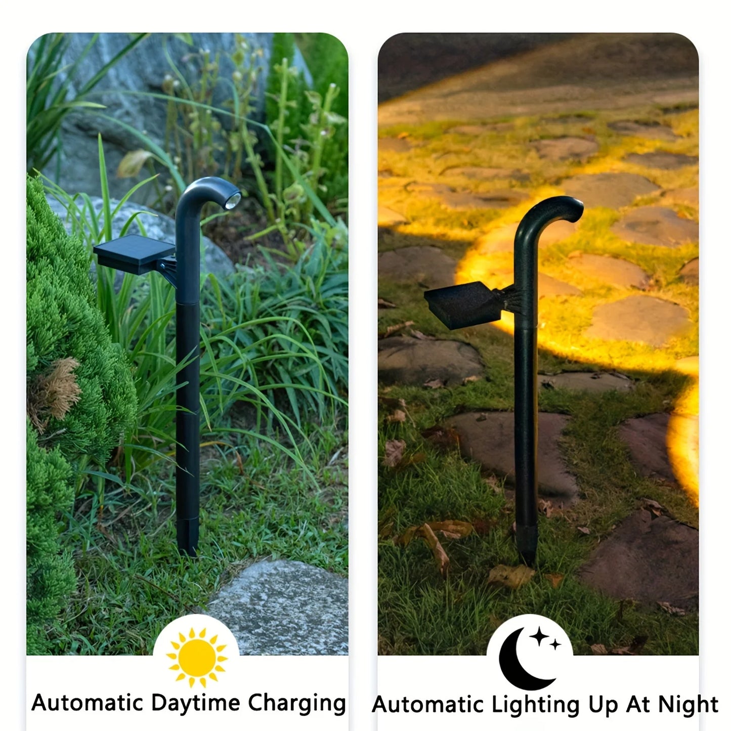 Solar Pathway Lights Outdoor Garden Lamp Waterproof 1 High Brightness LED Lens for Outside Path Yard Walkway Driveway Landscape