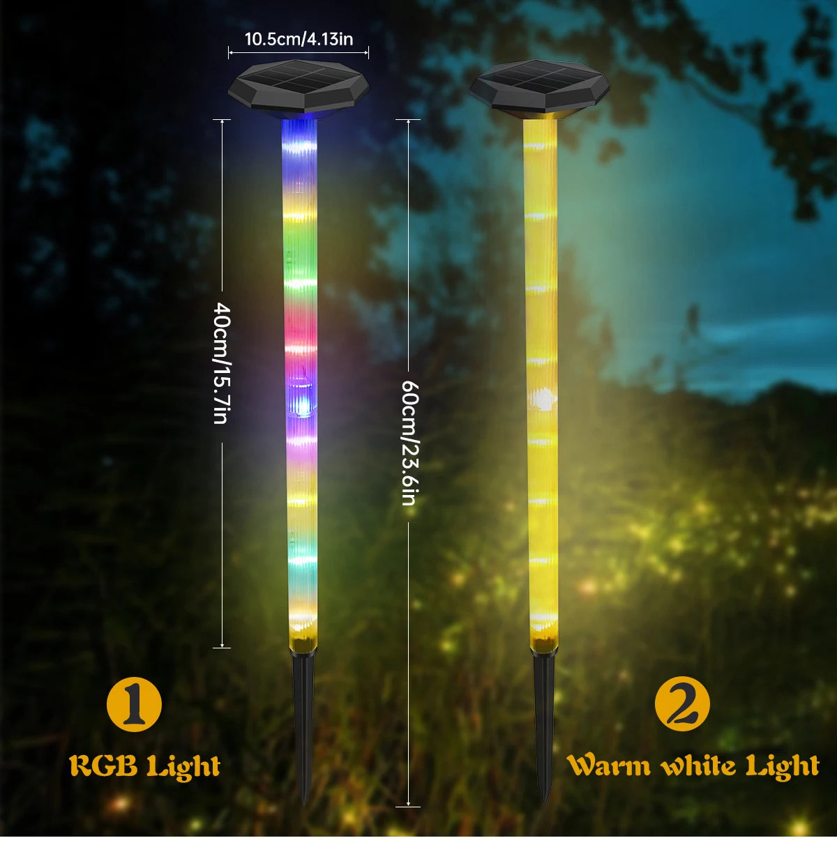 Solar Pathway Lights Bright Solar Ground Light Outdoor Waterproof IP65 LED Solar Garden Lights Landscape Lighting for Yard Lawn