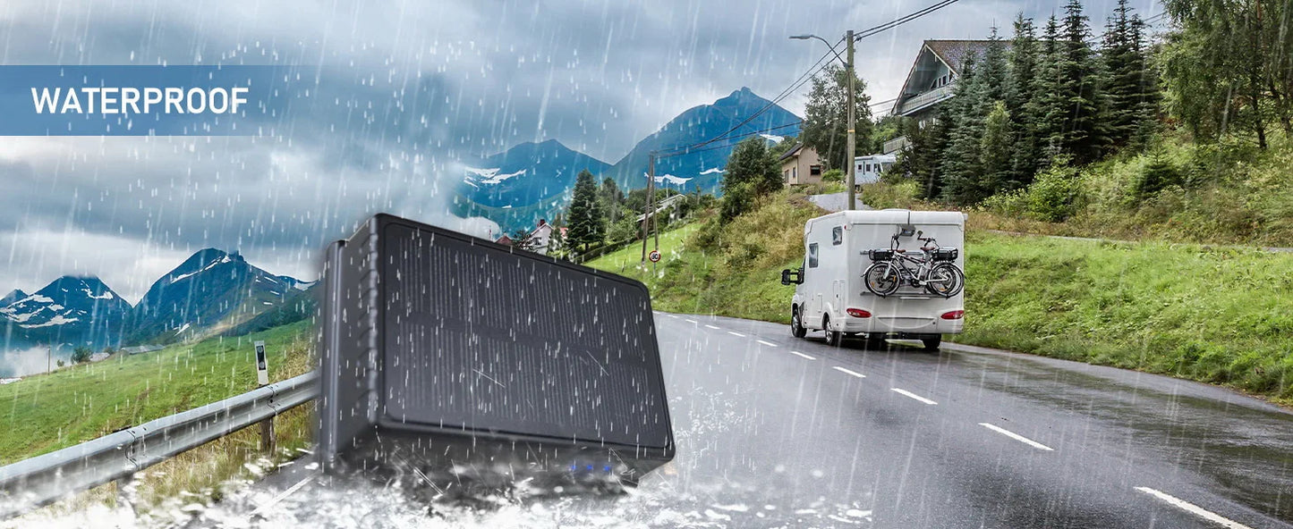 12V Power Bank Solar Magnetic Portable Battery Waterproof Mobile Supply For WiFi Wireless Backup Rear Camera Outdoors CCTV