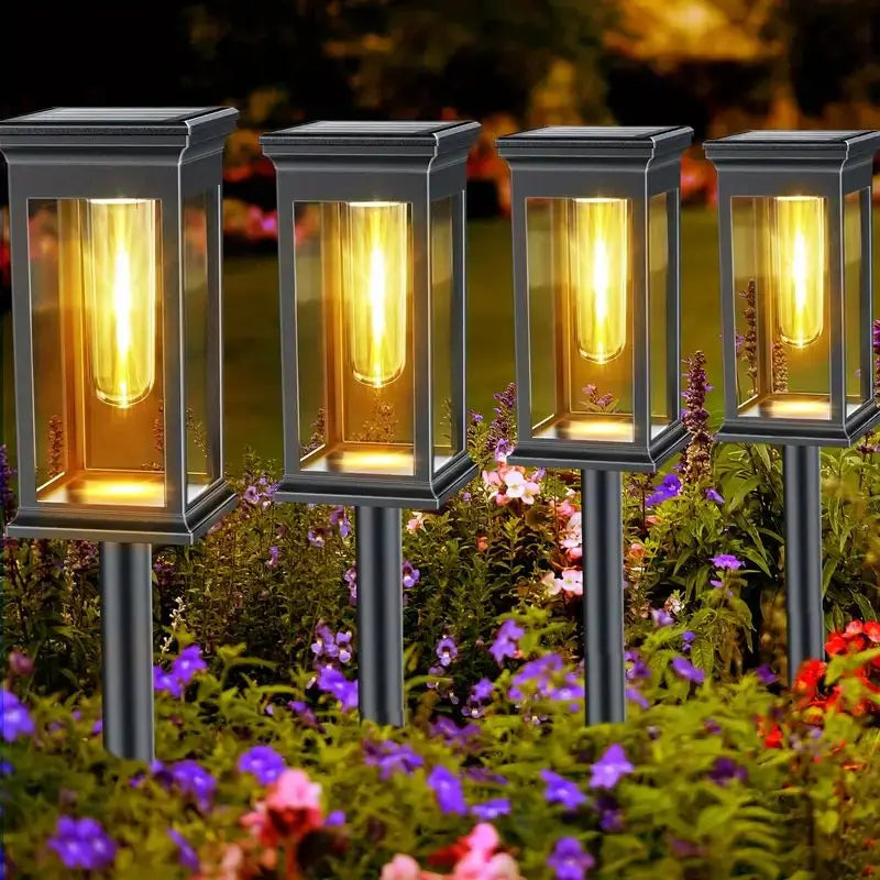 Solar Pathway Lights Outdoor Solar Lighting Garden Lamp Waterproof Landscape Lights Walkway Driveway Lawn Light Garden Decor New