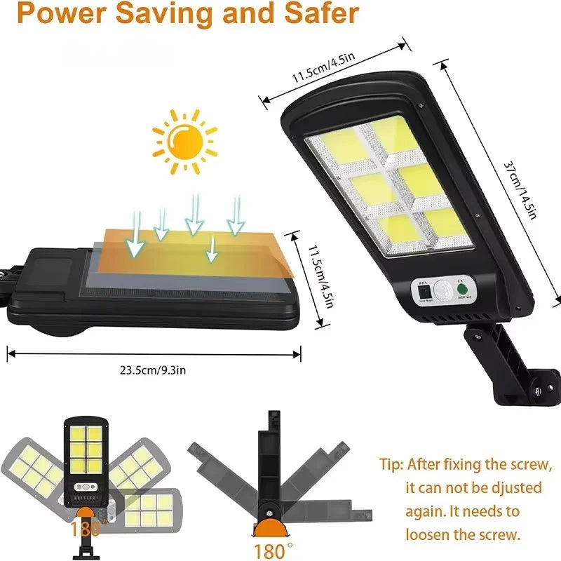 200000LM Solar Street Light Outdoors Solar Garden Lamp With Motion Sensor Waterproof External Solar Light For Balcony Yard Wall