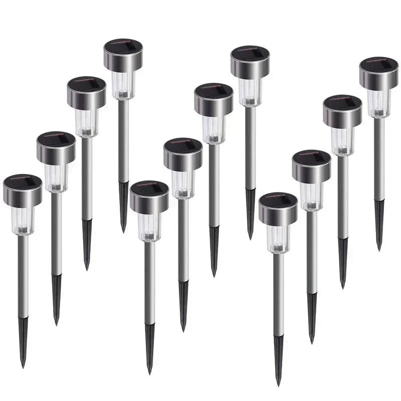 LED Solar Pathway Lawn Lights Outdoor IP65 Waterproof Lantern Decoration Lamps for Garden Walkway Path Driveway Patio Yard Lawn
