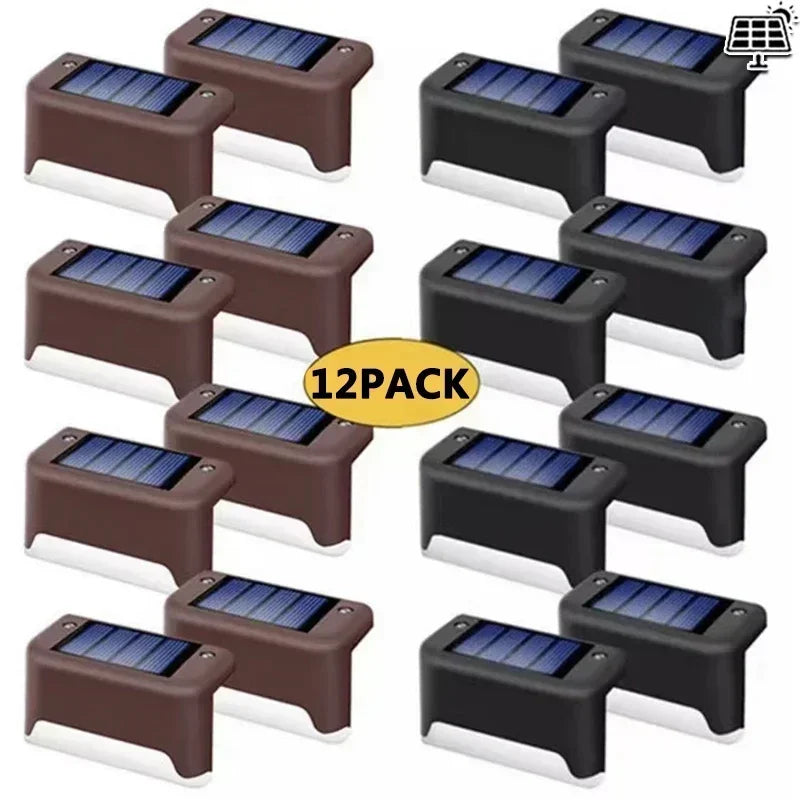 1/4/8/12Pcs Solar Deck Lights Outdoor Waterproof LED Fence Lights Step Garden Decorate Lamp for Patio Stairs Railing Pathway