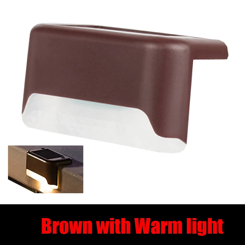 1/4/10/20pcs LED Solar Stair Light Waterproof Outdoor Garden Passage Courtyard Terrace Guardrail Step Light Landscape Light