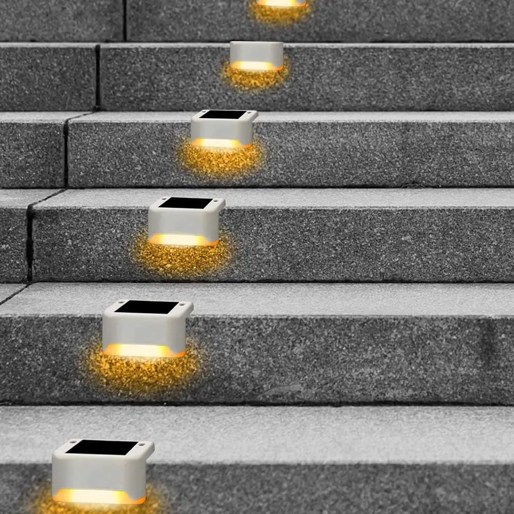 16 Packs of Solar Deck Lights for Outdoor, Solar Step Lights, Waterproof, Led Solar Lights for Outdoor Deckers, Stairs, Fences, Courtyard Flower Beds and Terraces