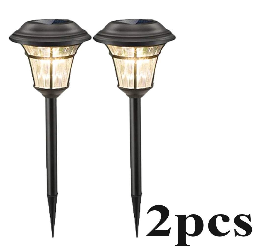 Solar Pathway Lights Garden Lights Outdoor Waterproof Landscape LED Lights Pathway Walkway Driveway Yard Auto On/Off