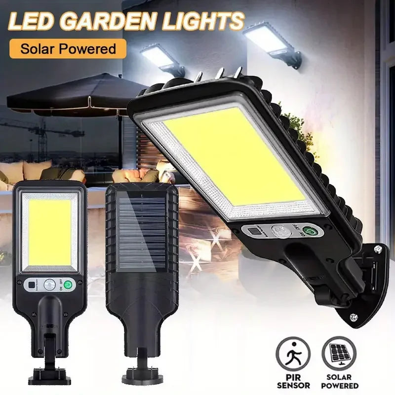 Outdoor Solar Street Light 117COB Human Body Sensing Courtyard Light Wall Light Waterproof Courtyard Garden Household Lighting