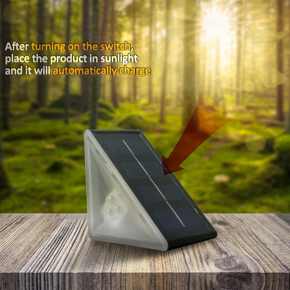 Outdoor Solar Step Lights, Warm White & RGB, IP67 Waterproof, Auto On, for Patio, Yard, Driveway, Porch Decoration