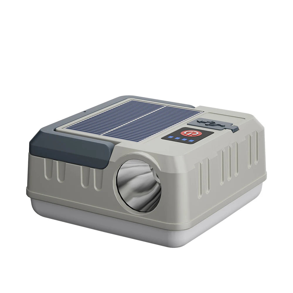 Portable Solar Camping Light Multifunctional Campsite Lantern Waterproof Flashlight Support 5 Light Modes Power Bank Functions